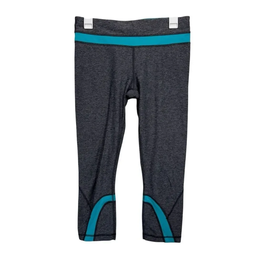 Lululemon Marled Grey Athletic Capri Leggings